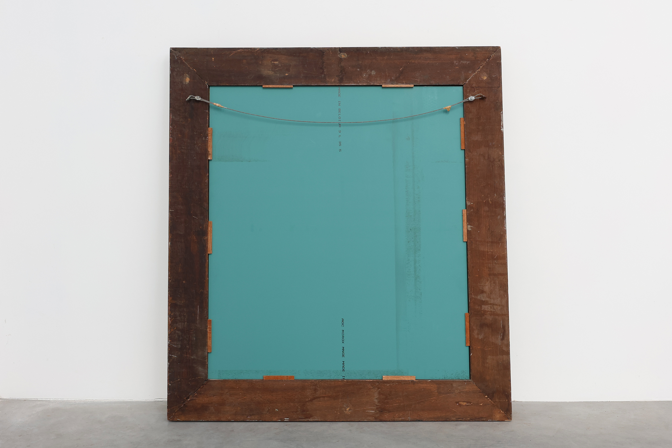 Large Antique French Carved Oak Mirror, Late 19th Century thumbnail